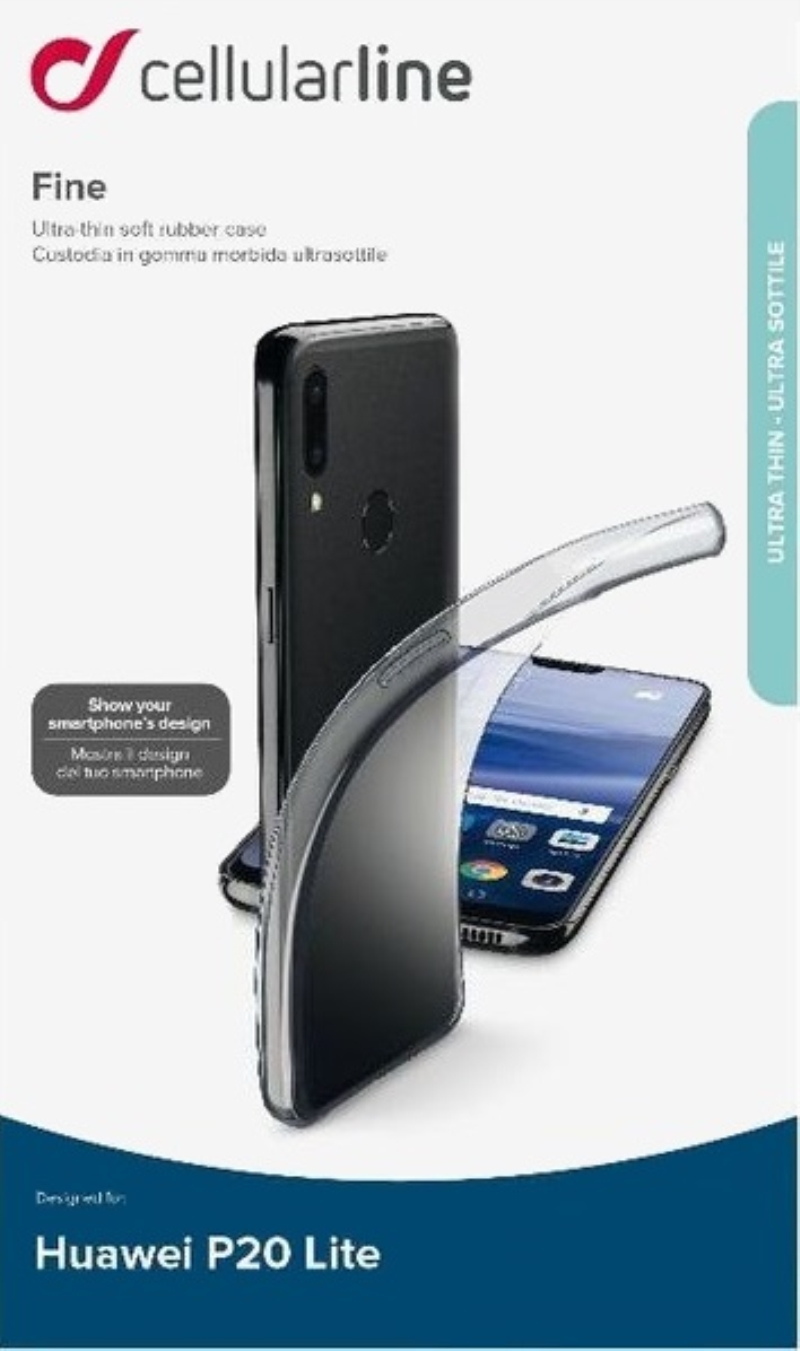 CELLULARLINE Custodia cover per Huawei P20 Lite Cellular Line Fine ultra sottile trasparente